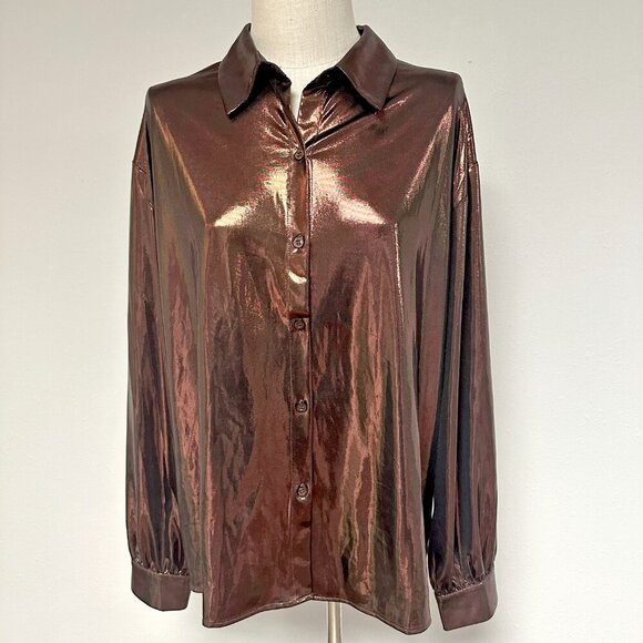 *NEW* BiBi Shine Buttondown - Picture 3 of 10